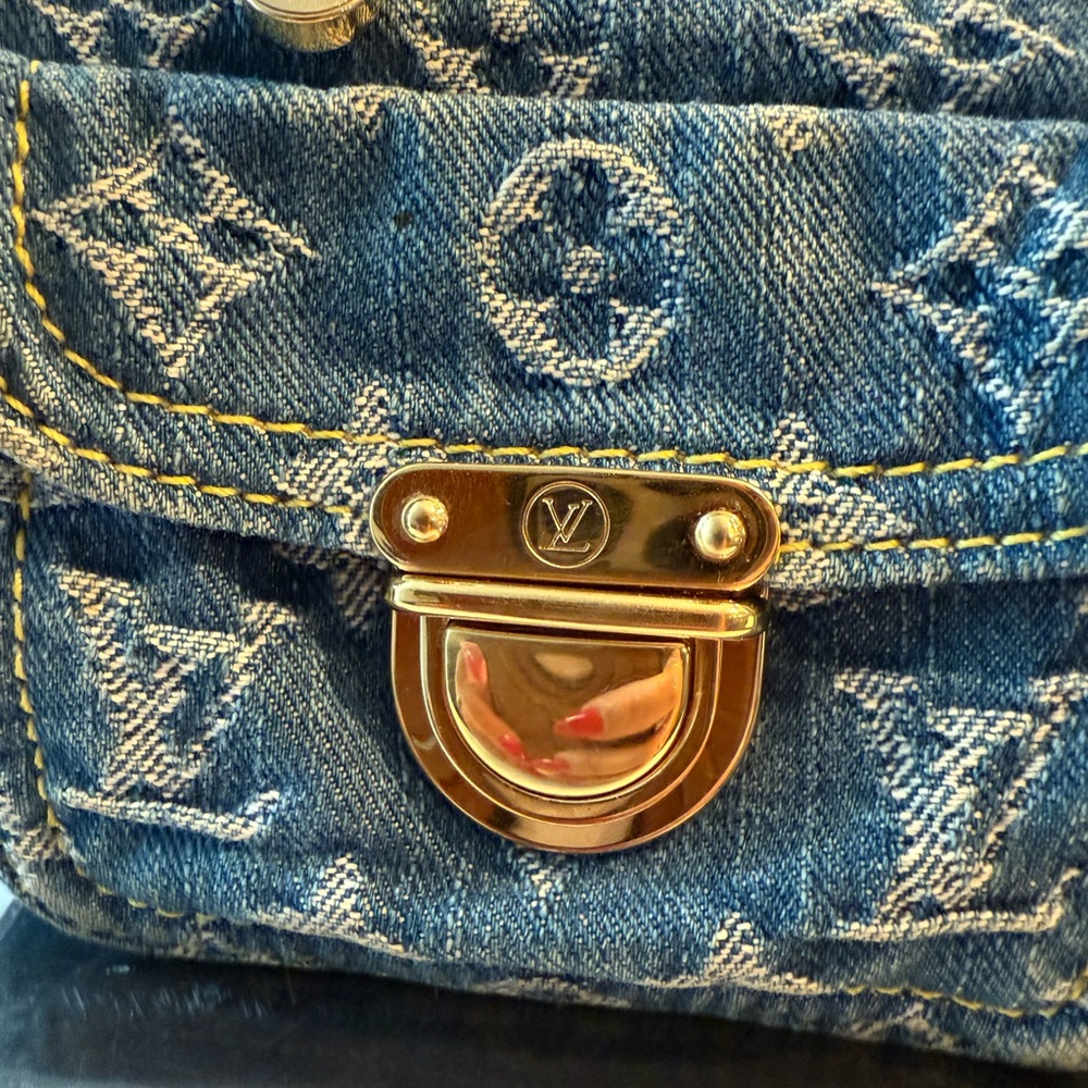 AUTH Louis Vuitton Denim NEO SPEEDY handbag - Picture 9 of 16